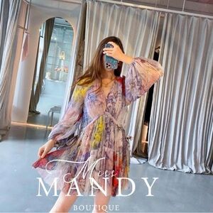 Zimmermann Vibrant Long Sleeve Dress